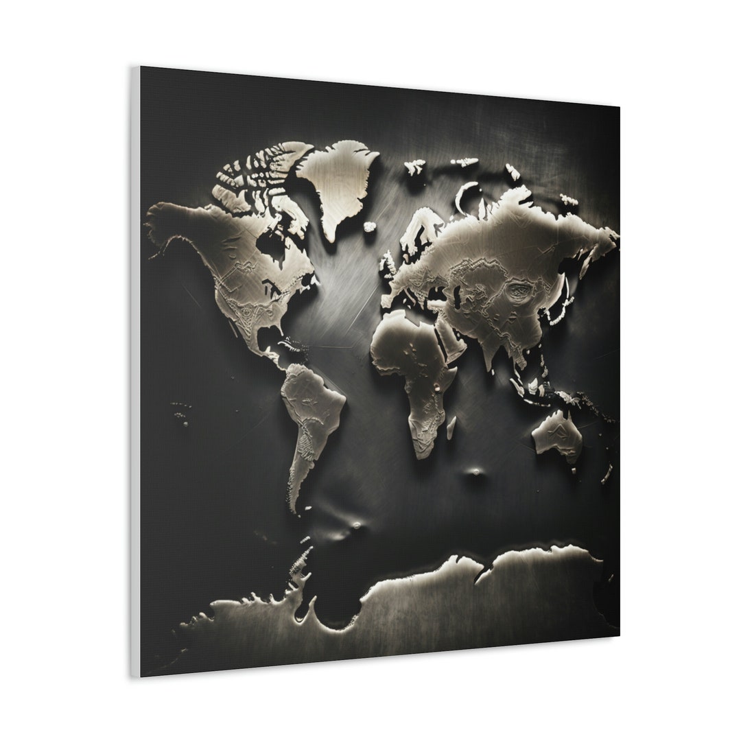 World Map Metal Canvas. World Map Wall Art. World Map Metal Wall Art. World Map Metal Wall Art