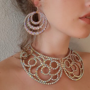 ZRALKO™ Statement Dance Necklace - Shiny Statement Piece for Competitions