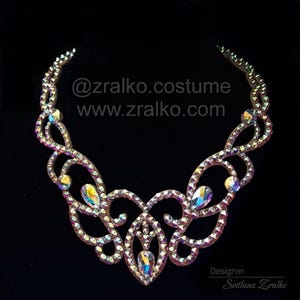 ZRALKO™ Rhinestone Necklace – Oriental & Ballroom Dance Jewelry