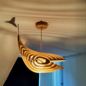 Whale Wooden Chandelier Lamp Bringing Love, Light and Warmth to Your Home. Wall Sconce or Tabletop Nightlight Unforgettable Gift for Friends