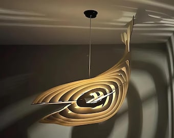 Kit de lámpara de ballena DIY: Lámpara colgante de madera, set de regalo de decoración costera