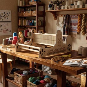 Telar de mesa de lizos rígidos: Kit de tejido personalizado para principiantes