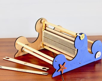 Small Weaving Loom Kit: 2 Shafts, 111 Threads - Beginner Loom
