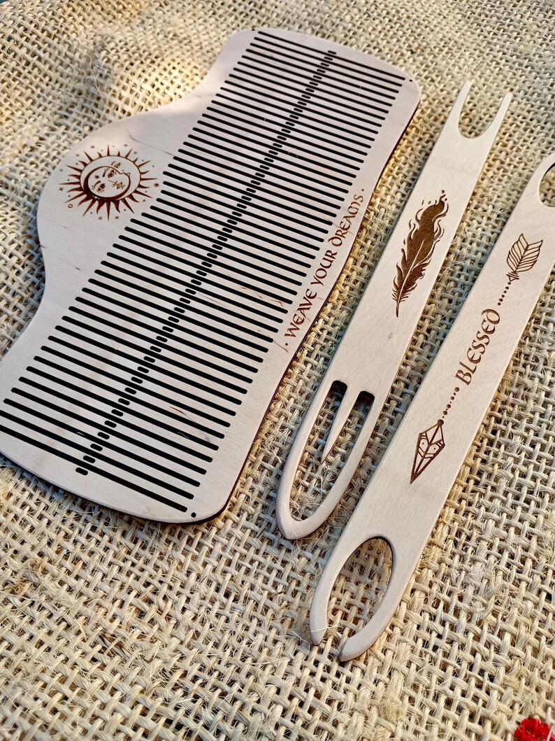Personalized Square Weaving Loom Kit: Beginner Tapestry Weaving, Plywood Frame Moon&Sun 99 treads