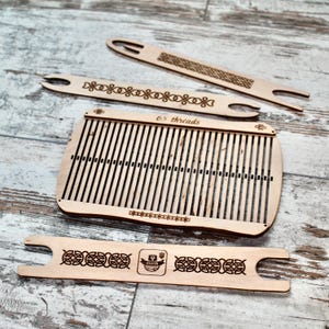 Personalized Gift Set - Weaving Loom with Shuttles. Rigid Heddle Weaving Board Starter Kit. Backstrap Weaving. Band Weaving. Hand Weaving.