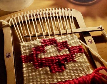 Personalized Square Weaving Loom Kit: Beginner Tapestry Weaving, Plywood Frame