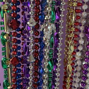 Mardi Gras Party Beads Vintage Lots of Colors and Designs!