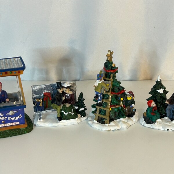 Vintage Christmas Village Figurines Greenbriar International 4 Styles