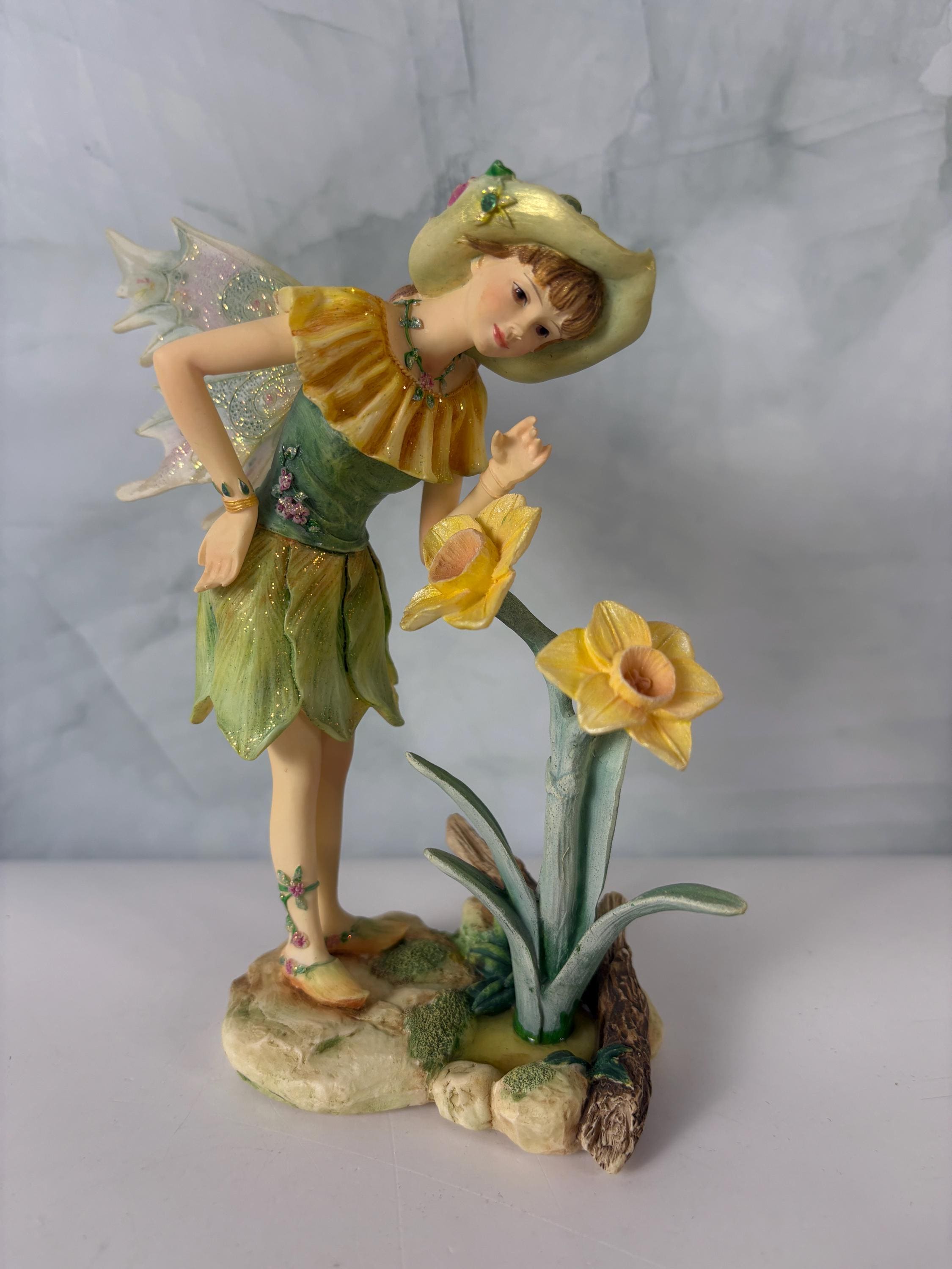 Top Collection Statuina Fatata Per Giardino E Terrario: Fatina Addormentata Con Gufo, In Resina Dipinta A Mano (6,3 Cm)