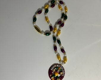 Large Fancy Vintage Mardi Gras Party Beads With Pendants and Extra