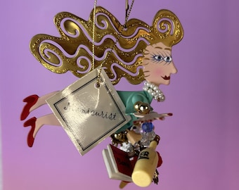 Adorno vintage de manicurista Karen Rossi jubilado