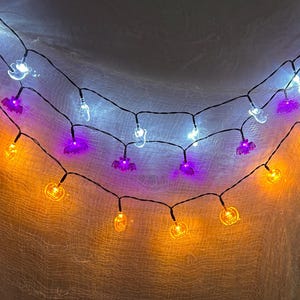 Vintage Halloween String Lights: Ghosts, Pumpkins