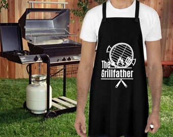 New!!! The Grillfather Apron, BBQ Lover, Meat Lover, Dad Apron, Gifts For Dad, Gifts For Him, Tailgating, BBQ Party Outfit