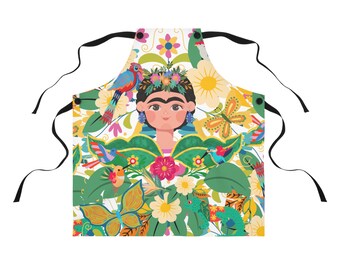 Frida Kahlo Apron, Mexican Artist Apron, Frida Kahlo Art, Mexican Artist Frida Kahlo, Mexican Apron, Frida Apron, Dia De La Madre