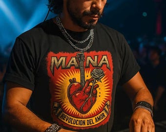 Mana Revolución de Amor Album Cover Shirt Rock En Espanol Mana Band TShirt Mana Graphic Tee Spanish Rock Shirt Mana Concert Shirt Mana Fan