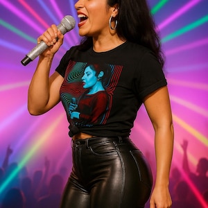 Selena Quintanilla Techno Cumbia T-Shirt Selena Quintanilla TShirt Selena Music Lover Gift Selena Fan Gift Mexican Pop Culture Tee