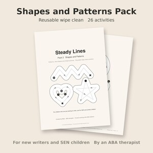 Formen- und Muster-Übungspaket, wiederverwendbare Vorschreibübungen für Schreibanfänger und Kinder mit sonderpädagogischem Förderbedarf, PDF zur Stiftführung