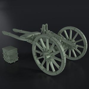 Napoleonic Artillery Cannon Miniature 1lbs | 28mm scale  | Tabletop RPG | Wargaming | 3D resin printed | unpainted