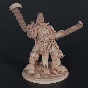 Chainsaw Terminator Daemon Prince Red Butcher Miniature | Various sizes | Tabletop RPG | Wargaming  | 3D resin printed  | unpainted
