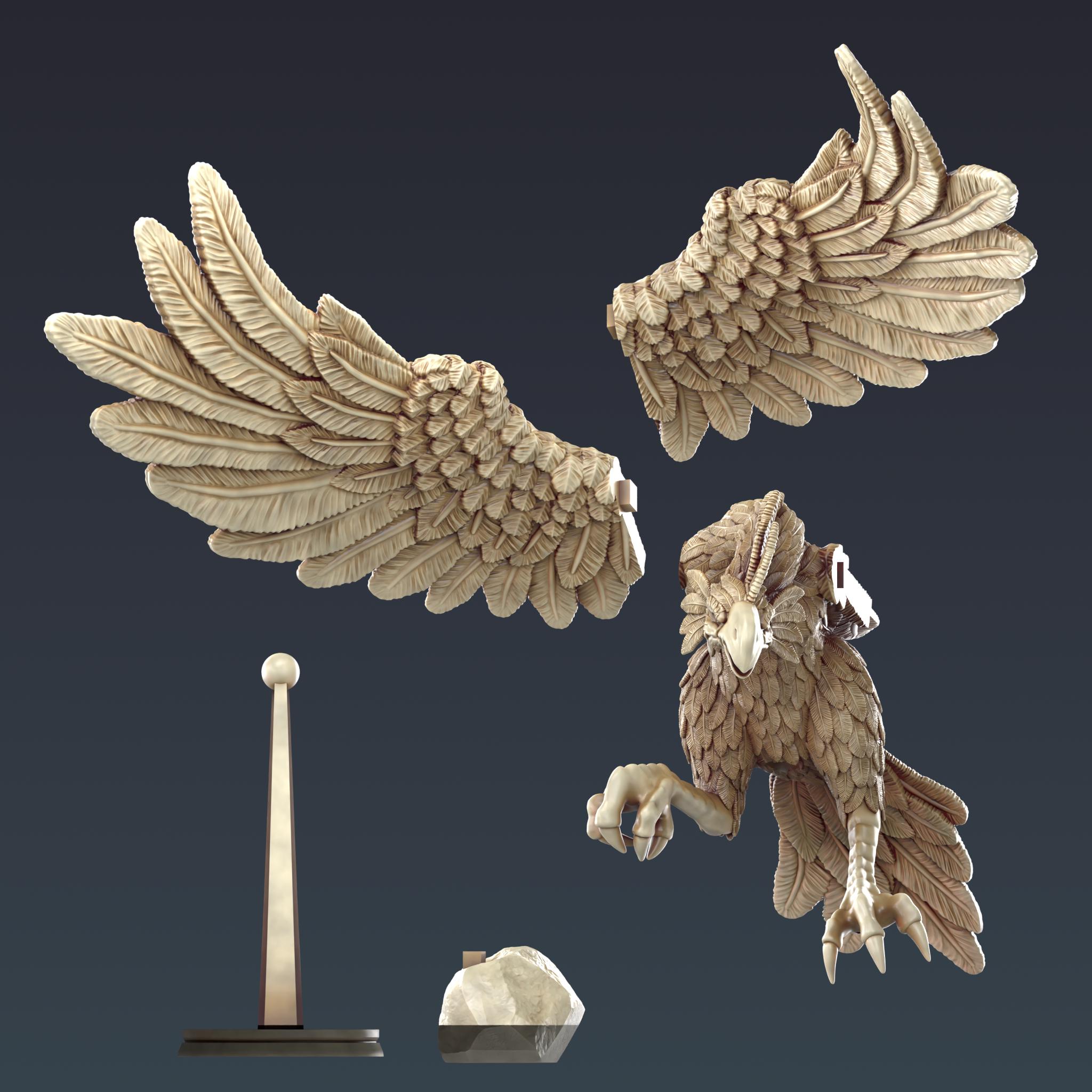 Roc Bird Miniature: 28mm 32mm Scale, Tabletop RPG, Wargaming, 3D Resin ...