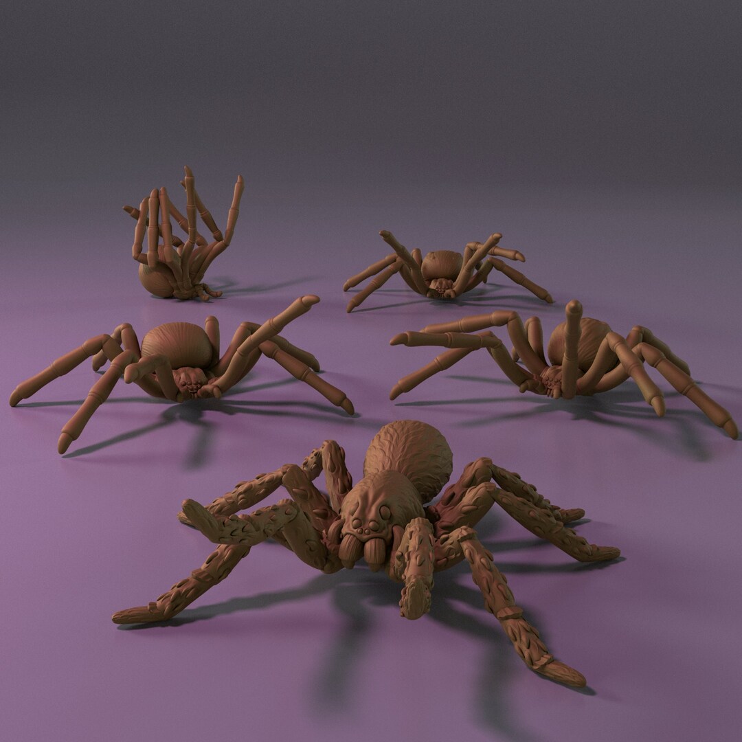 Giant Spider Miniature Set 28mm Scale Tabletop Wargaming Etsy