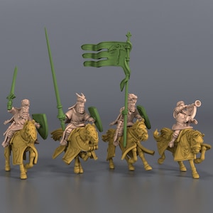 Imperial Knight Cavalry Miniature Bundle | 28mm - 32mm scale | Tabletop RPG | Wargaming  | 3D resin printed  | unpainted