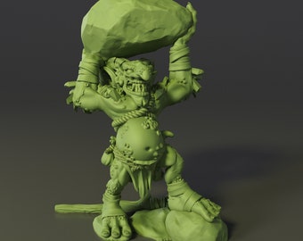 Giant Forest Troll Miniature | 32mm scale | Tabletop RPG | Wargaming  | 3D resin printed  | unpainted