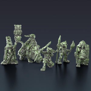 Swamp Goblin Miniatures Bundle | 28mm 32mm scale | Tabletop RPG | Wargaming  | 3D resin printed  | unpainted
