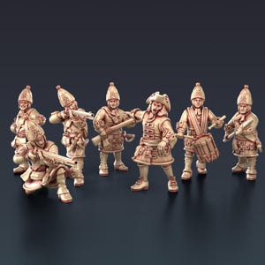 British Royal Marines Miniature Set | 28mm 32mm Scale | Historical Wargaming RPG | 3D Printed Resin | Unpainted Figures
