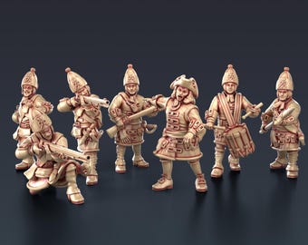 British Royal Marines Miniatures: 28mm 32mm scale, TTRPG, Wargaming, 3D printed, unpainted resin