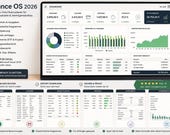 Finance OS 2026 | Excel Budget Planner | Haushaltsbuch mit Sparziel & Investment Tracker