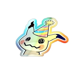 Playful Party Mimik who? Sticker Die-cut Holographic Sticker
