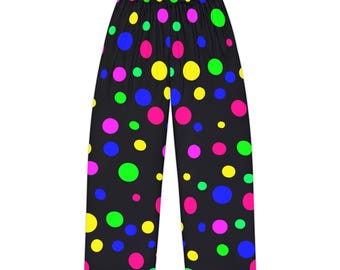 Dotties neon polka dot clown pants