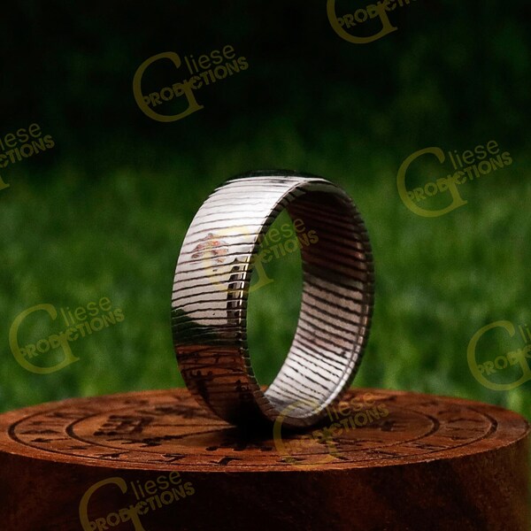 Steel Ring | Mens Wedding Ring | Mens Ring | Titanium Damascus | Handmade Ring | Mens Gift | Gift For Him uk | united kingdom