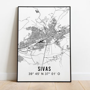 Sivas Stadtplan Poster