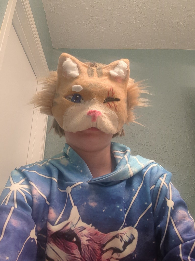 Ginger Cat Therian Mask Etsy