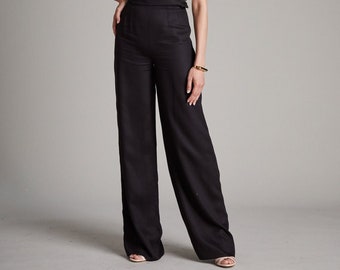 Black Wide Leg Trousers