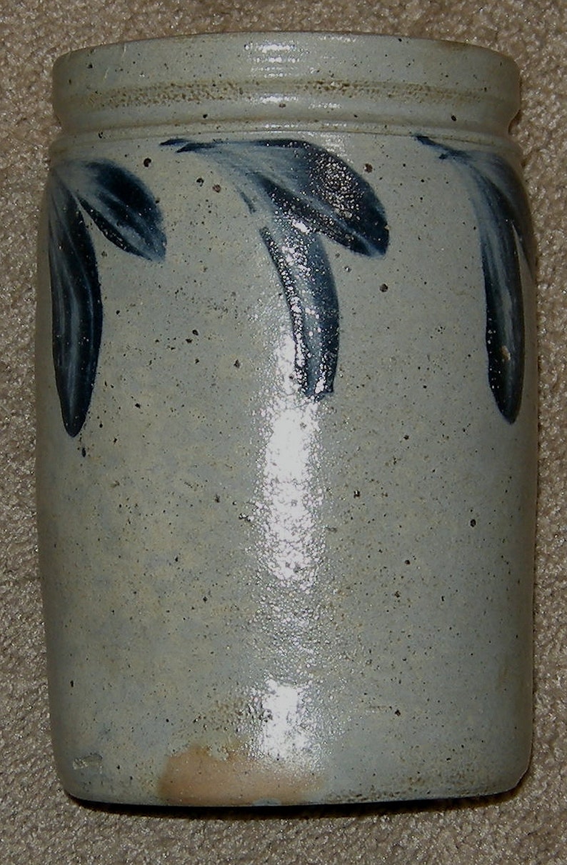 Antique Salt Glazed Stoneware 8.5 Jar Etsy