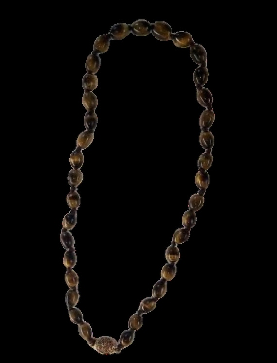 Antique Tiger eye's stone necklace - image 1