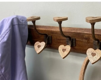 Mango Wood Entryway Coat Hooks