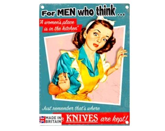 Vintage Retro Metal Sign Funny Women's Kitchen