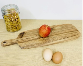 Natural Acacia Wood Chopping Board Handmade Farmhouse