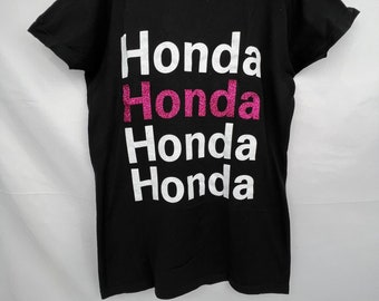 Honda Ladies Glitter T-Shirt - Medium - Officially Licensed Product