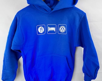 Sudadera con capucha "Eat, Sleep, Volkswagen" de Volkswagen - NIÑOS MEDIANO - Producto con licencia oficial