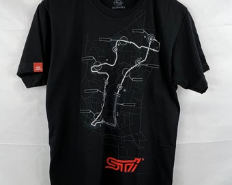 Subaru STI Map Shirt - Officially Licensed Product