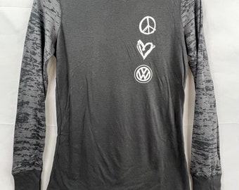 Longsleeve YOUTH Volkswagen "Peace, Love, Volkswagen" Shirt - Officially Licensed Product