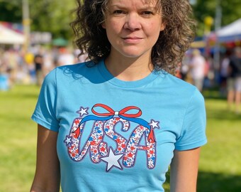 USA 250 years Bow of USA Adult Shirt Celebration DTF/ designs