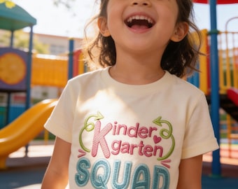 Back to school kindergarten squad shirt