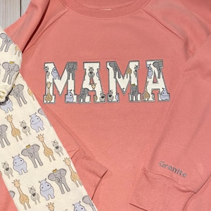 Moletom personalizado com aplique "MAMA": Roupa de bebê para guardar de lembrança.