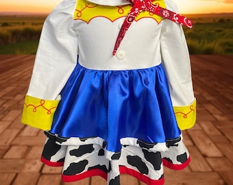 Handmade Jessie Inspired Costume Dress, Cowgirl Toy Story Outfit